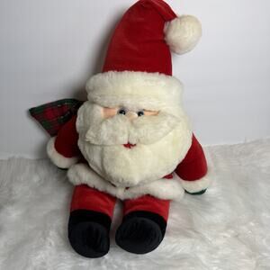 Fordlet SANTA CLAUS Plush Christmas Sitting Stuffed Toy 1994 Vintage
